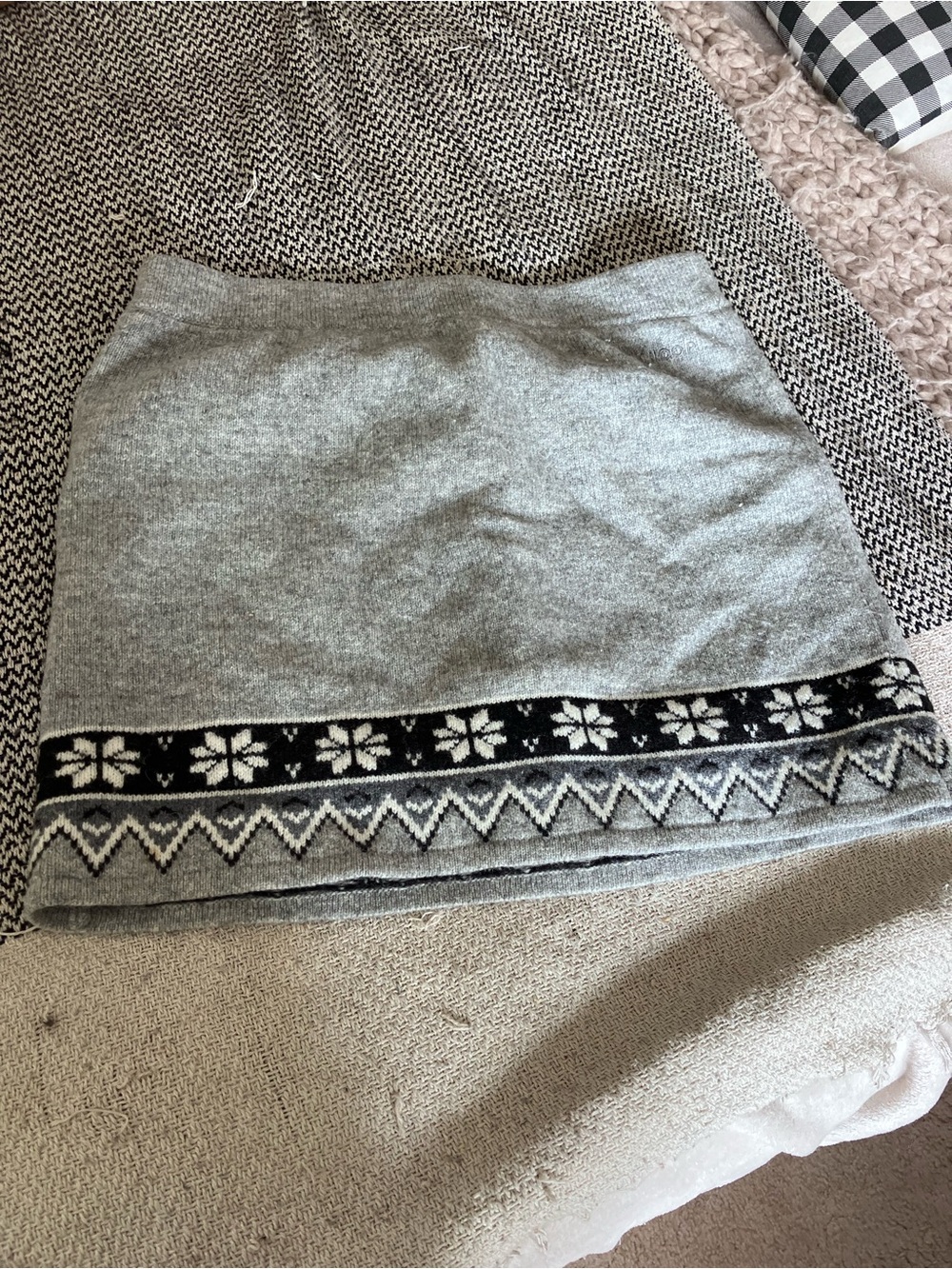 Wool fair isle skhoop skirt medium